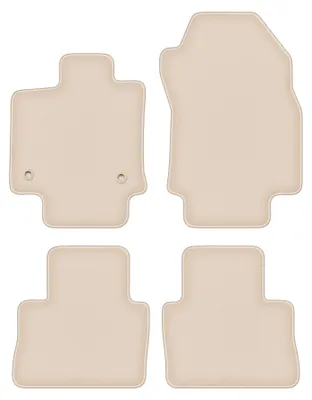 Produktbild von DURBAN Beige Velours-Fußmatten-Set für Toyota RAV4 V Hybrid SUV (2019-)