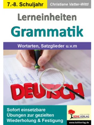 Obrázok produktu pre Lerneinheiten Grammatik / Wortarten, Satzglieder u.v.m.