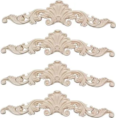 Immagine prodotto di 4 adesivi in legno per mobili, pareti e porte, ritagliati, decorativi