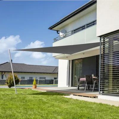 Produktbild von Windhager Sonnensegel Cannes Dreieck 3x3x3m Anthrazit UV-Schutz 50+ Terrasse