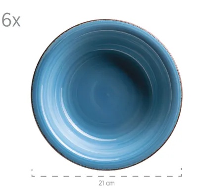 Immagine prodotto di Mäser 931619 Servizio combinato Lumaca per 6 persone, gres, blu scuro (1 set, 30 pezzi)