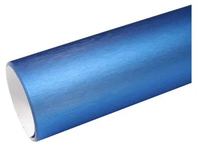 Produktbild von (9,86€/m²) Rapid Teck® Premium Autofolie Chrom Brushed Hellblau 152 cm Breite Laufmeterware selbstklebende Folie mit Luftkanälen Auto Folie