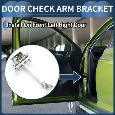 Image de Arrêt De La Sangle De Vérification De Porte, Support De Vérification De Porte Arrière Gauche Droite, N°9181R2 Pour Citroen C4 Ii 2009-2017, Ton Argenté, 1 Pièce