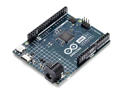 Produktbild von Arduino UNO R4 Minima, 48 MHz, ATmega328, 16 MHz, 0,032 MB, 0,256 MB, Arduino