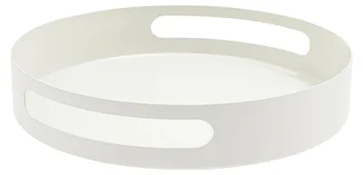 Image de Étagère tournante pour épices - Plateau tournant à un niveau, 25 cm de diamètre - Rotation à 360° - Capacité de charge de 7,5 kg - Pour cuisine, salle de bain, armoire - Blanc