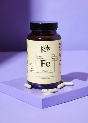 Produktbild von KoRo | Eisenbisglycinat + Vitamin C aus Acerola Kapseln 180 Stück