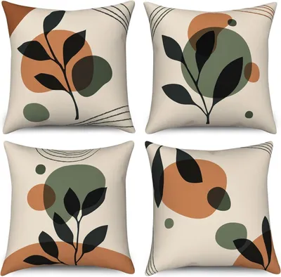 Immagine prodotto di Cuscini decorativi, copricuscini 40 x 40 cm - Set di 4 - Lavabili - Poliestere - Design moderno/astratto - Traspiranti/Delicati sulla pelle