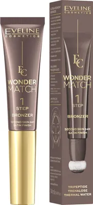 Zdjęcie produktu dla Eveline Cosmetics Wonder Match – bronzer, długotrwały efekt, wodoodporność, Odcień 01