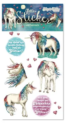 Produktbild von Glitter Sticker Einhorn Motiv 2