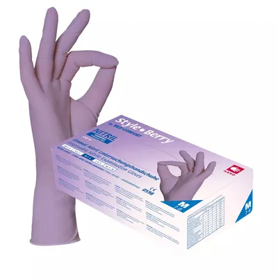 Produktbild von Nitrilhandschuhe, lila, Größe S, puderfrei, Style Berry by Med-Comfort