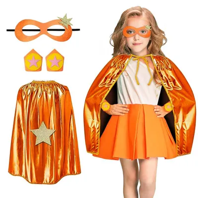 Superhelden-Cape-Set für Kinder, 3-teilig, mit Maske und Tutu
