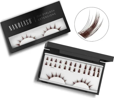 Obrázok produktu pre Hnedé umelé mihalnice na domáce použitie Nanolash FLIRTY 36 ks