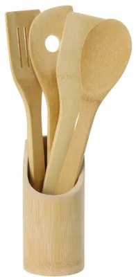Obrázek produktu pro Koopman 5dílná sada kuchyňského náčiní, bambus, 20 cm, hnědá