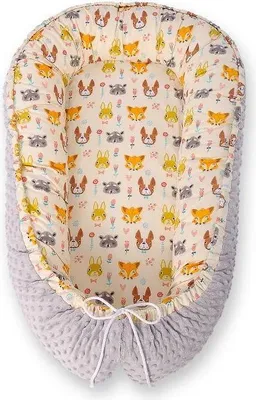 Image de Bobono Cocoon pour Bébé Premium Minky Crème 95x55 cm avec Certificat Okotex