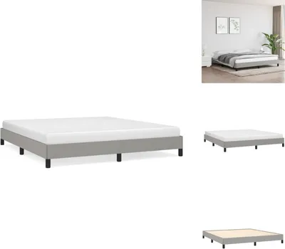 Produktbild von vidaXL Bettgestell Hellgrau 160x200 cm Stoff -  Betten & Bettgestelle