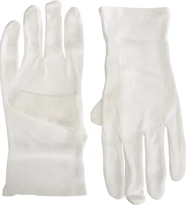Produktbild von PAPSTAR Baumwoll-Handschuh weiß Größe: M 12 Paar