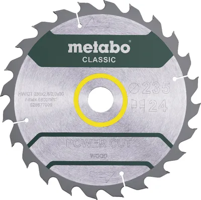 Produktbild von Metabo Sägeblatt power cut wood - classic, 235x30, Z24 WZ 18° /B