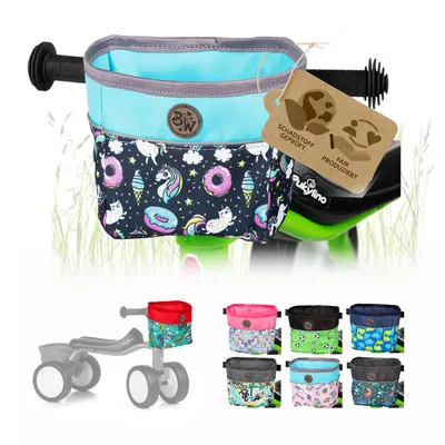 Produktbild von BAMBINIWELT Lenkerkorb für Kinder Lenkertasche kompatibel mit Pukylino Wutsch Fitsch Puky OFFEN für Dreirad Laufrad Rutschfahrzeuge (Modell 24)