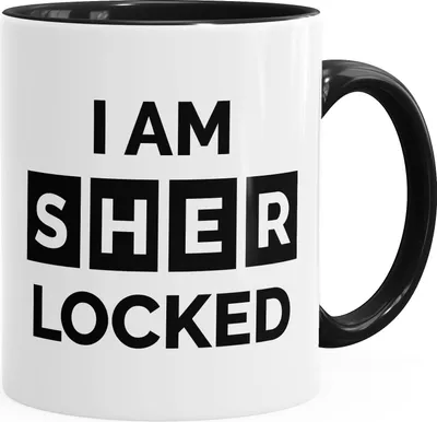 Produktbild von Tasse I'm sherlocked Kaffeetasse Teetasse Keramiktasse MoonWorks® schwarz unisize