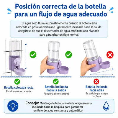 Imagen del producto de Bebedero para pequeños animales, a prueba de derrames, de 500 ml, ideal para conejos y hámsteres