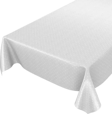 Produktbild von Tischdecke Wachstuch Gepunktet Grau Robust Wasserabweisend Breite 140 cm Länge 100 cm