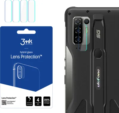 Produktbild von 3mk Hybridglas Lens Protection für Ulefone Armor 10 5G Kamera Objektiv Kameralinse 0,16mm 6H (4 Stück)