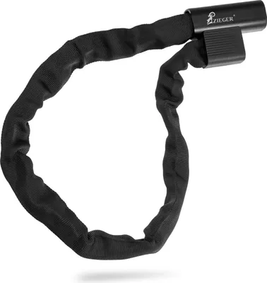 Produktbild von ZIEGER Fahrradschloss Chain 1000 - Langes Kettenschloss mit Aluminium-Gehäuse & Textilmantel