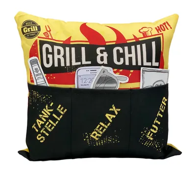 Produktbild von Outdoor Kissen Sofahelden Grill & Chill mit Taschen und Deko