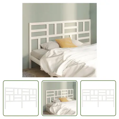 Obrázok produktu pre The Living Store Čelo postele biele 206x4x104 cm z masívneho borovicového dreva