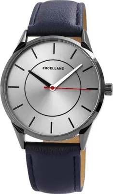 Produktbild von Excellanc 2900107-003 Herrenuhr Kunstlederband blau Analog