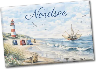 Produktbild von Nordsee Leuchtturm Souvenir Souvenir Magnet für Küstenliebhaber