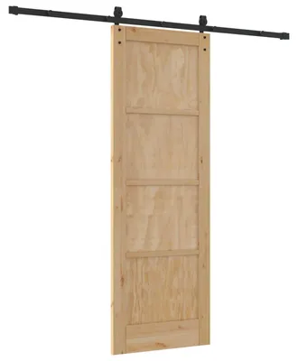 Immagine prodotto di vidaXL Porta scorrevole ORKDAL, 73,5 x 211 cm, legno di pino massello, finitura naturale