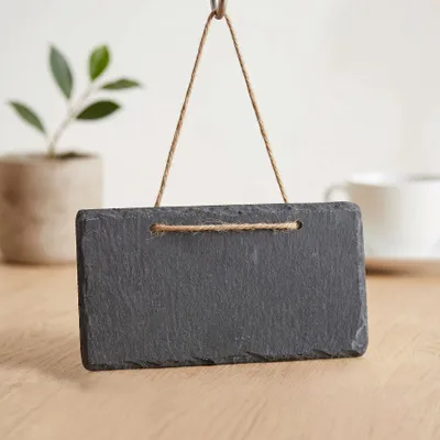 Produktbild von Schiefertafel 17x9cm Kreidetafel Schieferplatte Tafel Memotafel Türschild Deko