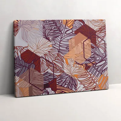 Produktbild von Geometrische Abstraktion – Leinwandbild Wandbild – 80x60 cm – Leinwandbilder – Wandbilder – Schlafzimmer – Flur