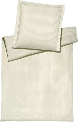 Produktbild von elegante Mako-Satin-Bettwäsche-Garnitur White House Farbe natur Größe 200x200cm + 70x90cm