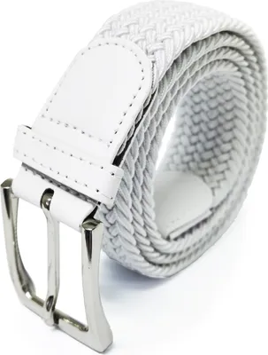 Produktbild von Glamexx24 Uni Elastischer Stoffgürtel Geflochtener Stretchgürtel Dehnbarer Gürtel für Damen und Herren, Weiß, 140cm-Farbe: Weiß -Größe: 140