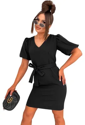 Produktbild von Damen Mittellanges Kleid; Schwarz/L/40