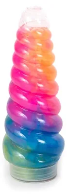 Immagine prodotto di Trendhaus Handelsgesellschaft RP Slime Arcobaleno 115g: Slime scintillante a forma di unicorno per un divertimento magico! Questo slime luccicante entusiasma con quattro varianti