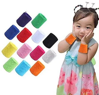 Productafbeelding van Pack van 12 kinder zweetbandjes, 8.5 x 5 cm