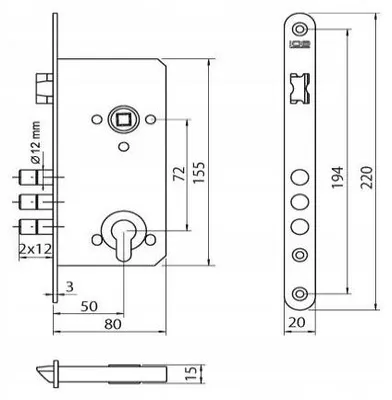 Obrázek produktu pro Kolíkový zámek LOB 72/50, žlutě pozinkovaný, s úderníkem (ZT7514B)