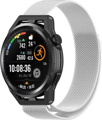 Produktbild von Strap-it Huawei Watch GT Milanese Armband (Silber)