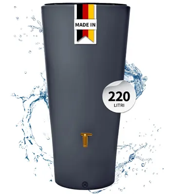 Immagine prodotto di 4rain VASO 2in1 serbatoio per acqua piovana 220 L, grigio grafite con vaschetta per piante integrata; 295640, Immagine generata dall'IA