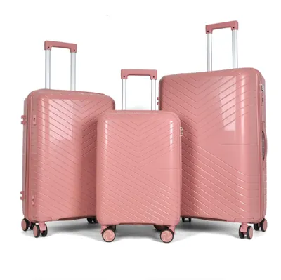 Produktbild von Reisekoffer aus Polypropylen (PP) Modell Nova Rose Gold 3er Set MS-19914