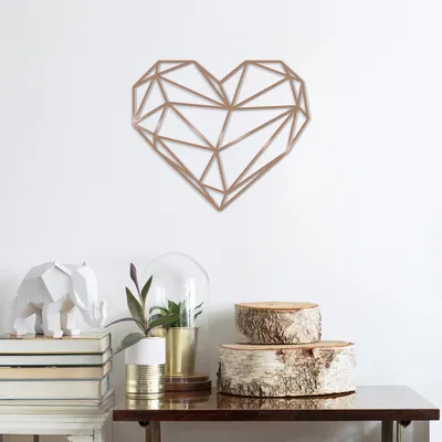 Immagine prodotto di Wallity, Cuore - Rame, decorazione murale, rame, metallo, 47 x 40 cm