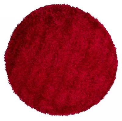 Image de Tapis shaggy fait main avec motif uni MALAIDORY