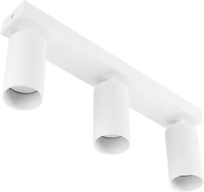 Produktbild von LUMILED Deckenleuchte Deckenstrahler 3-flammiger 230V GU10 Deckenlampe schwenkbar drehbar Spotleuchte Deckenspot Downlight Spot Rund Weiß Aluminium