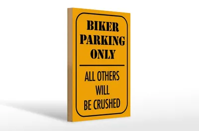 Produktbild von Holzschild Parken 20x30cm biker parking only all others
