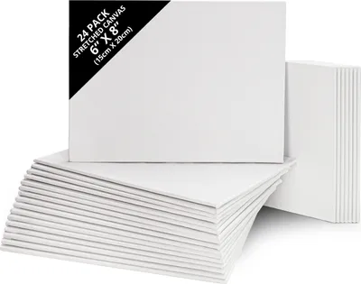 Produktbild von Belle Vous 24 Stk Leinwand zum Bemalen Set - 15 x 20 cm - Bespannte Leinwand Rahmen - Leinwand für Acrylfarben und Ölmalerei sowie zum Skizzieren und