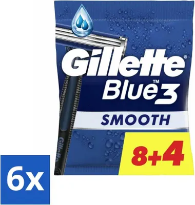 Zdjęcie produktu dla Gillette Blue III jednorazowa maszynka do golenia 12 sztuk - opakowanie wartościowe - 6 sztuk