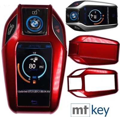 Produktbild von Auto Schlüssel Kunststoff Hülle ABS Plastik Schutz Cover Rot kompatibel mit BMW i8 5er G30 G31 7er G11 X3 G01 X4 G02 KEYLESS SMARTKEY